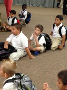 Visible Men  Academy students line up for their morning sunrise program, where they greet the new day.