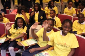 These scholarship students  joined faith leaders in the Florida Capitol last week to support a bill that would strengthen and expand the program. (Photo by Silver Digital Media)