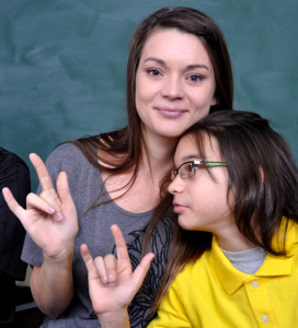 School choice student and parent