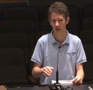 Jeremy Ladanowski addresses the Senate Education Committee. (Screenshot via the Florida Channel).