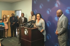 Tax credit appeal presser Cheryl Joseph