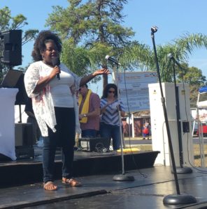 Crystal Thomas-Fearing describes her family's experience with public, private and home schooling during one of the first events of National School Choice Week 2017.