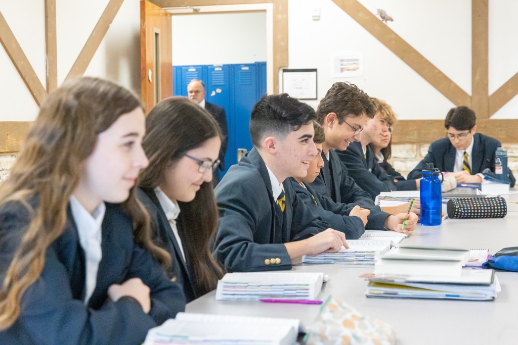 students seated in class